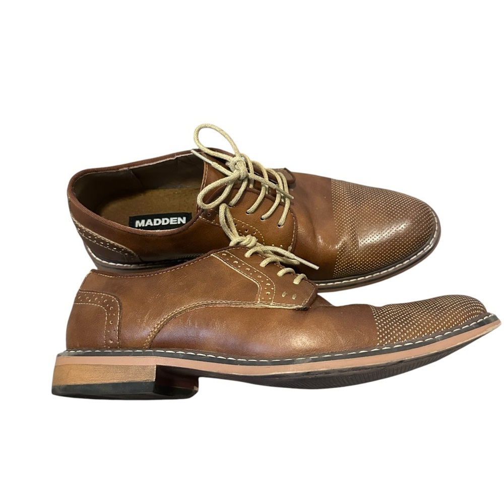 Madden Men’s Brown‎ Oxford Dress Shoes Size 8.5 - Picture 4 of 5